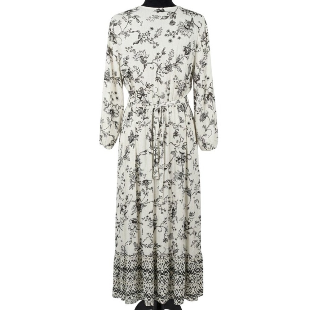 KNOX ROSE Boho Maxi Dress Women XXL Floral Embroidered Tiered - Picture 5 of 6